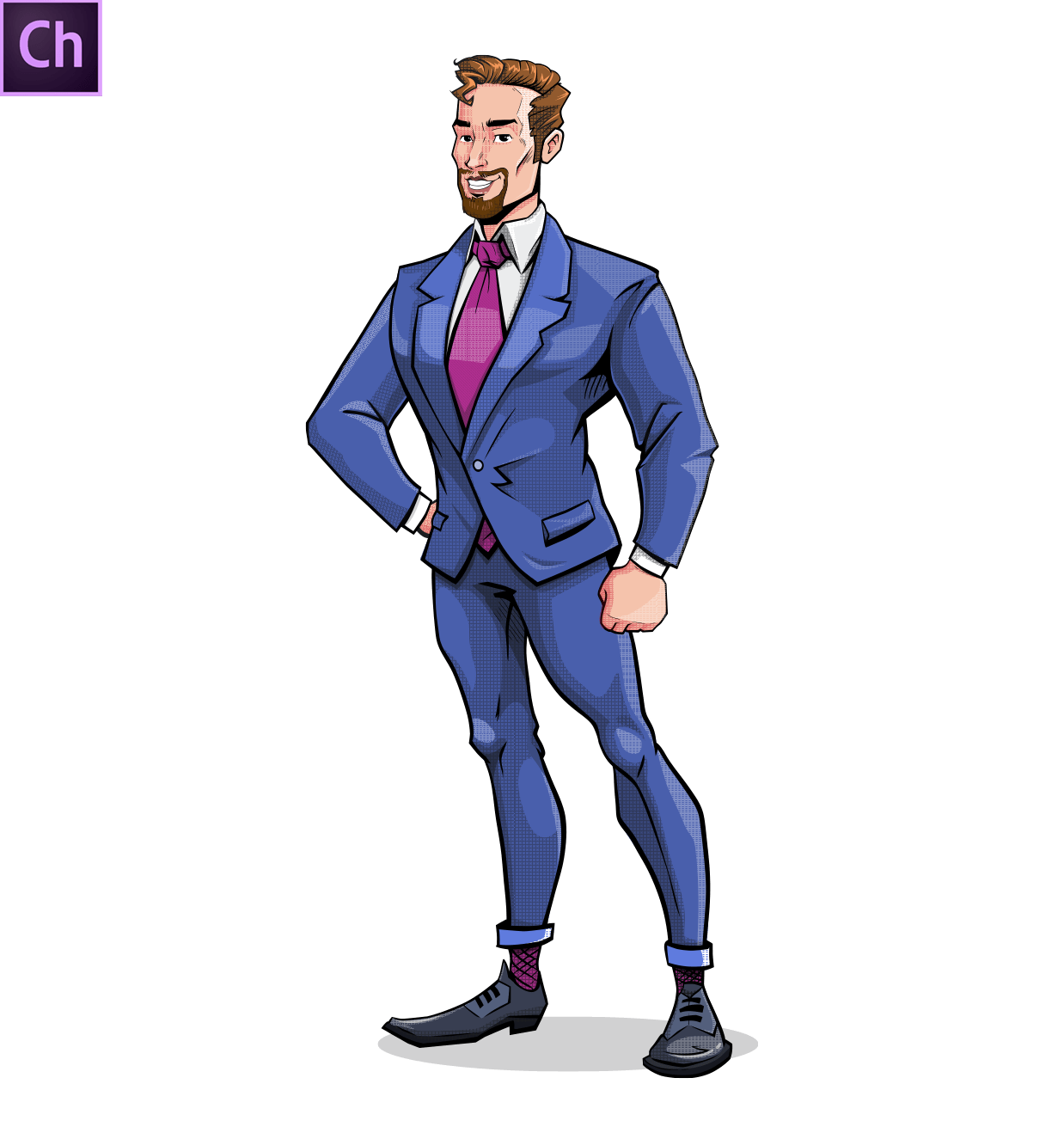 Pop Art Businessman Character Animator Puppet